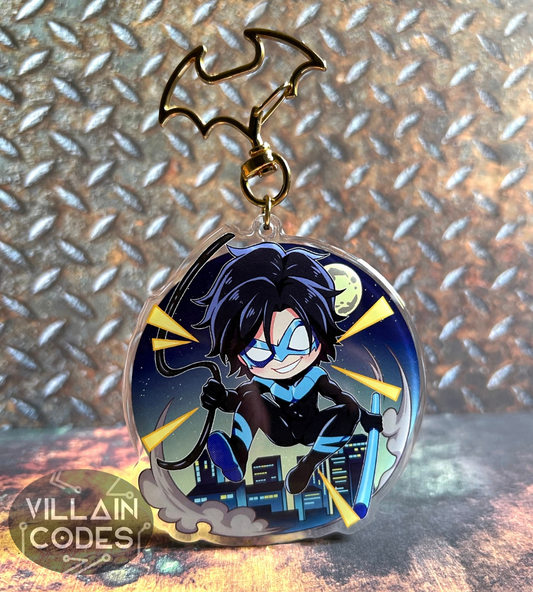 Blue Acrobat - Acrylic Keychain